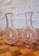 2 cracked glass carafes