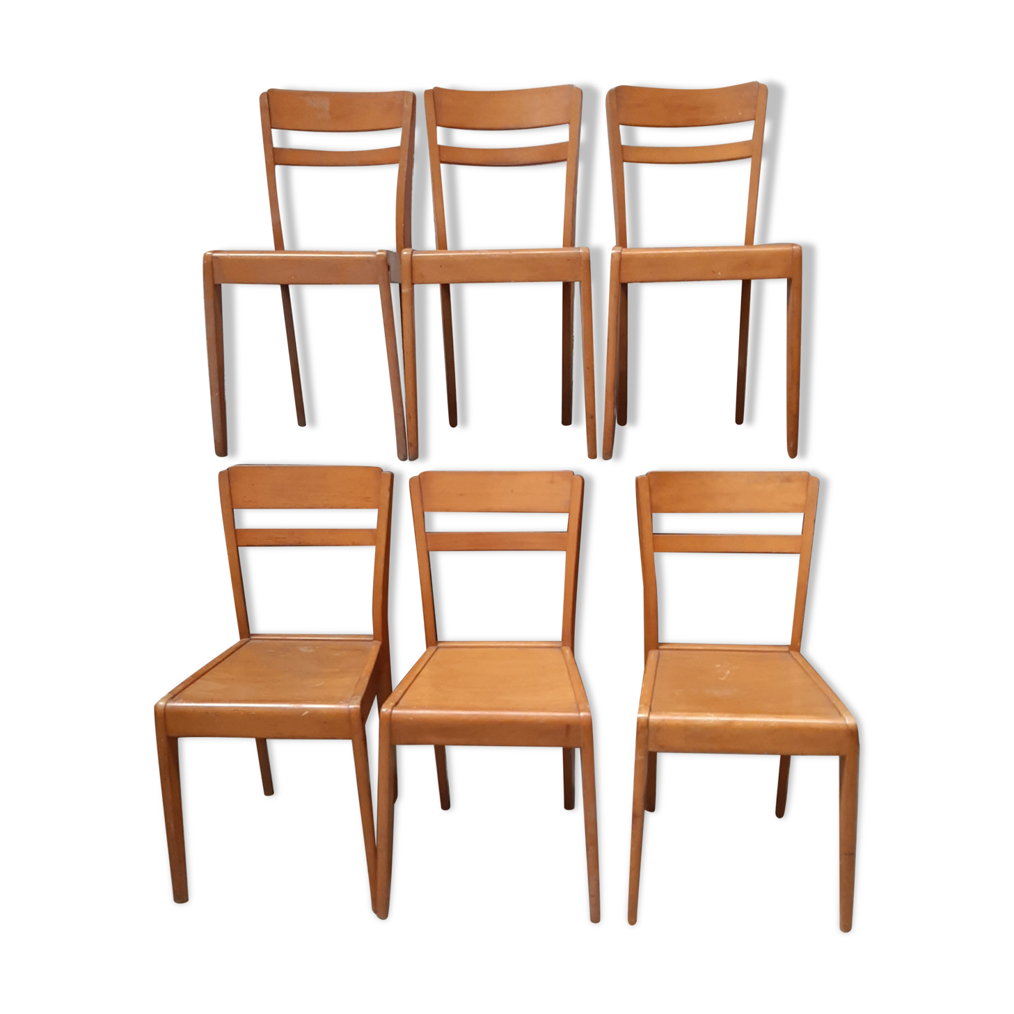 Lot of six Stella chairs 1950-60