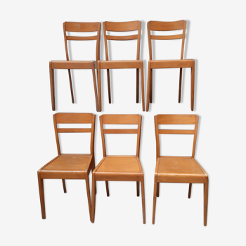Lot de six chaises Stella 1950-60