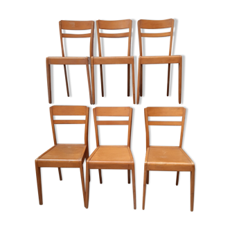 Lot de six chaises Stella 1950-60