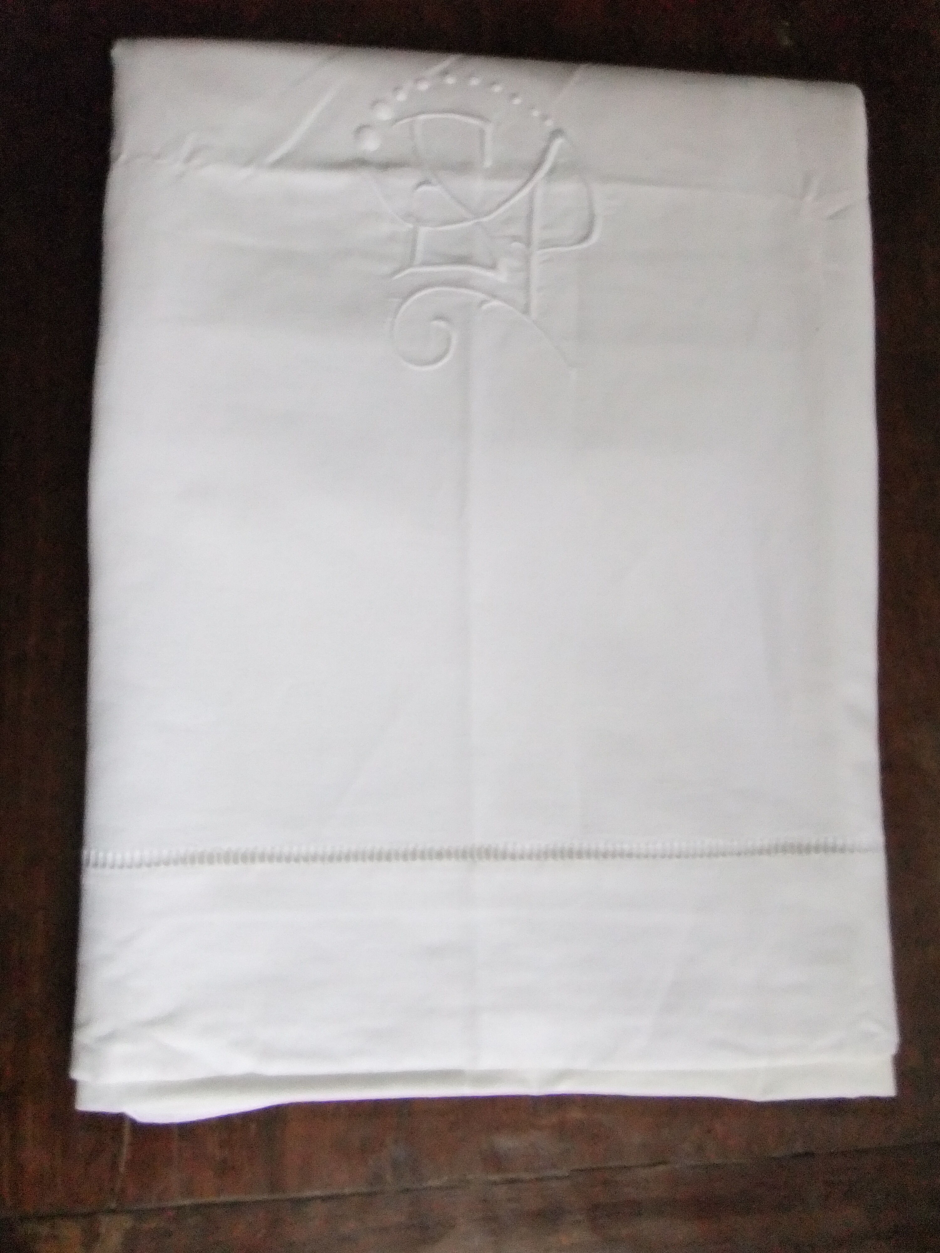 Old sheet linen curtain hanging