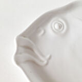 White ceramic fish dish