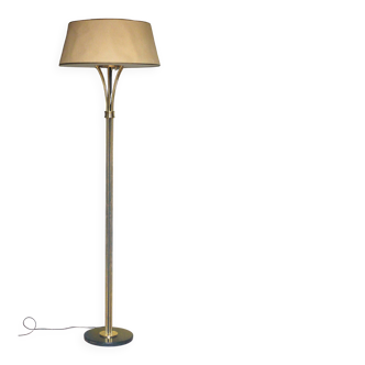 1950s floor lamp published by Maison Arlus, vintage standing lamp.