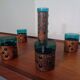 Copper and Glass Set by Nanny Still for Raak Amsterdam, 1970s, Set of 5