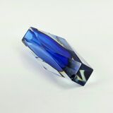 Mid Century Sommerso Murano Glass Vase By F. Poli For A. Mandruzzato, 1970s