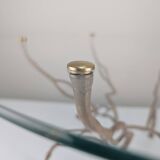 Zigzag Bronze Faux Bamboo Hollywood Regency Coffee Table, 1960s