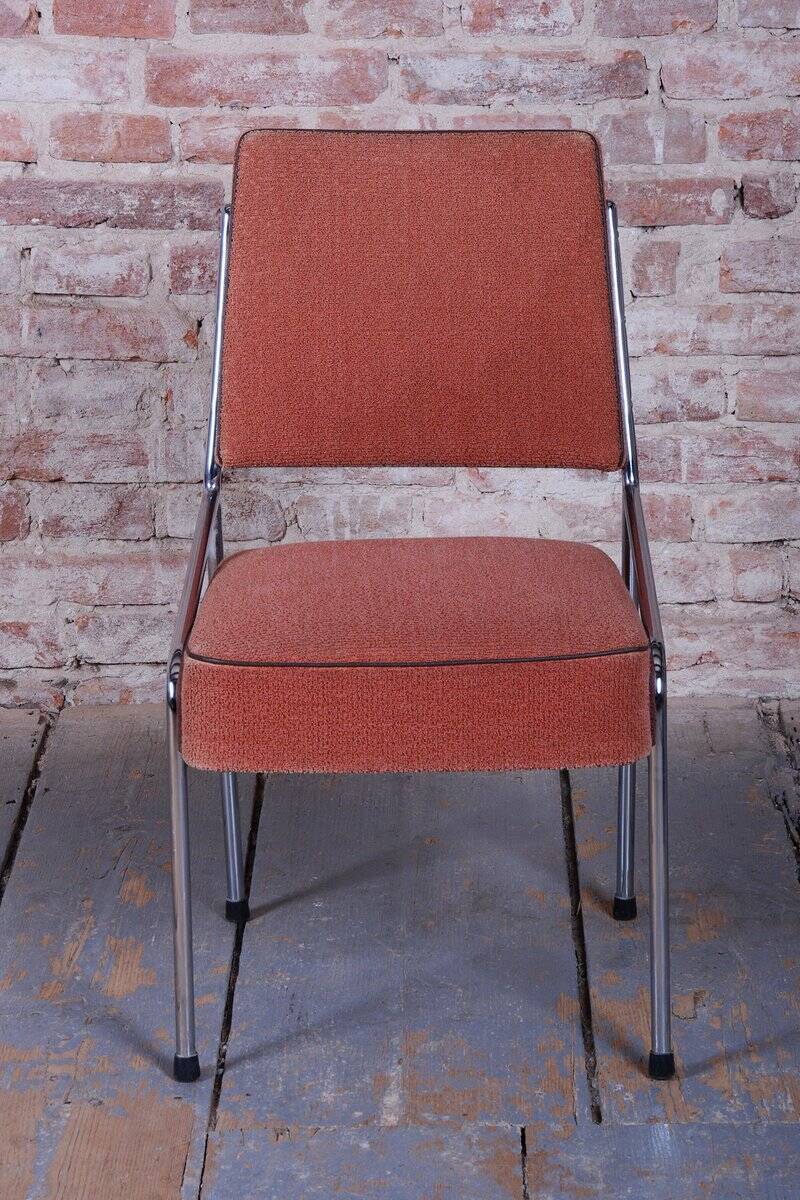 Bauhaus Chairs in Tubular Chrome-Plated Steel, Czech, 1940s, Set of 4