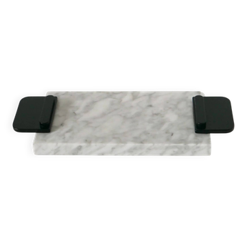 Small marble tray, grey and black, 1980.