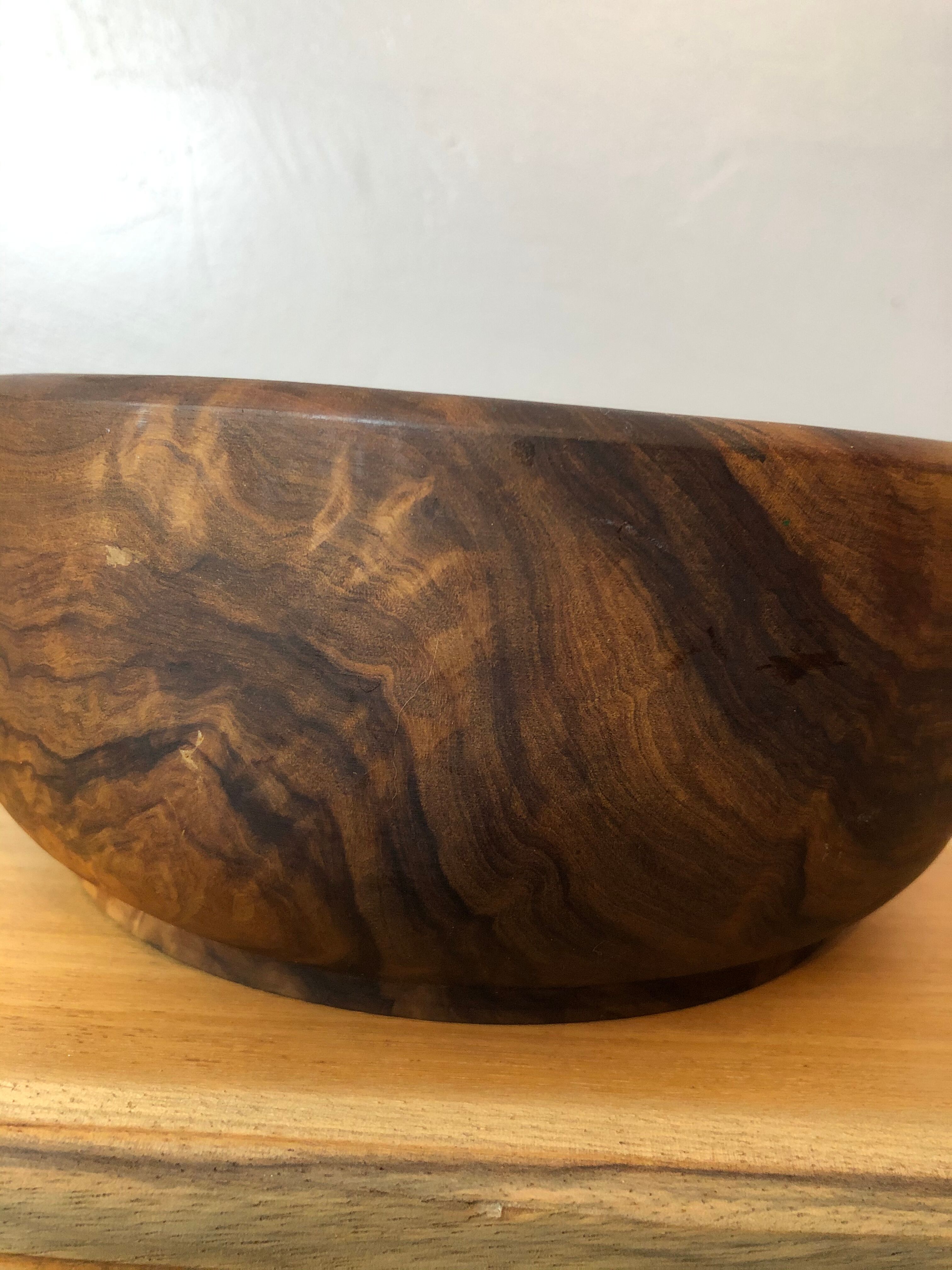 Ancient walnut salad bowl