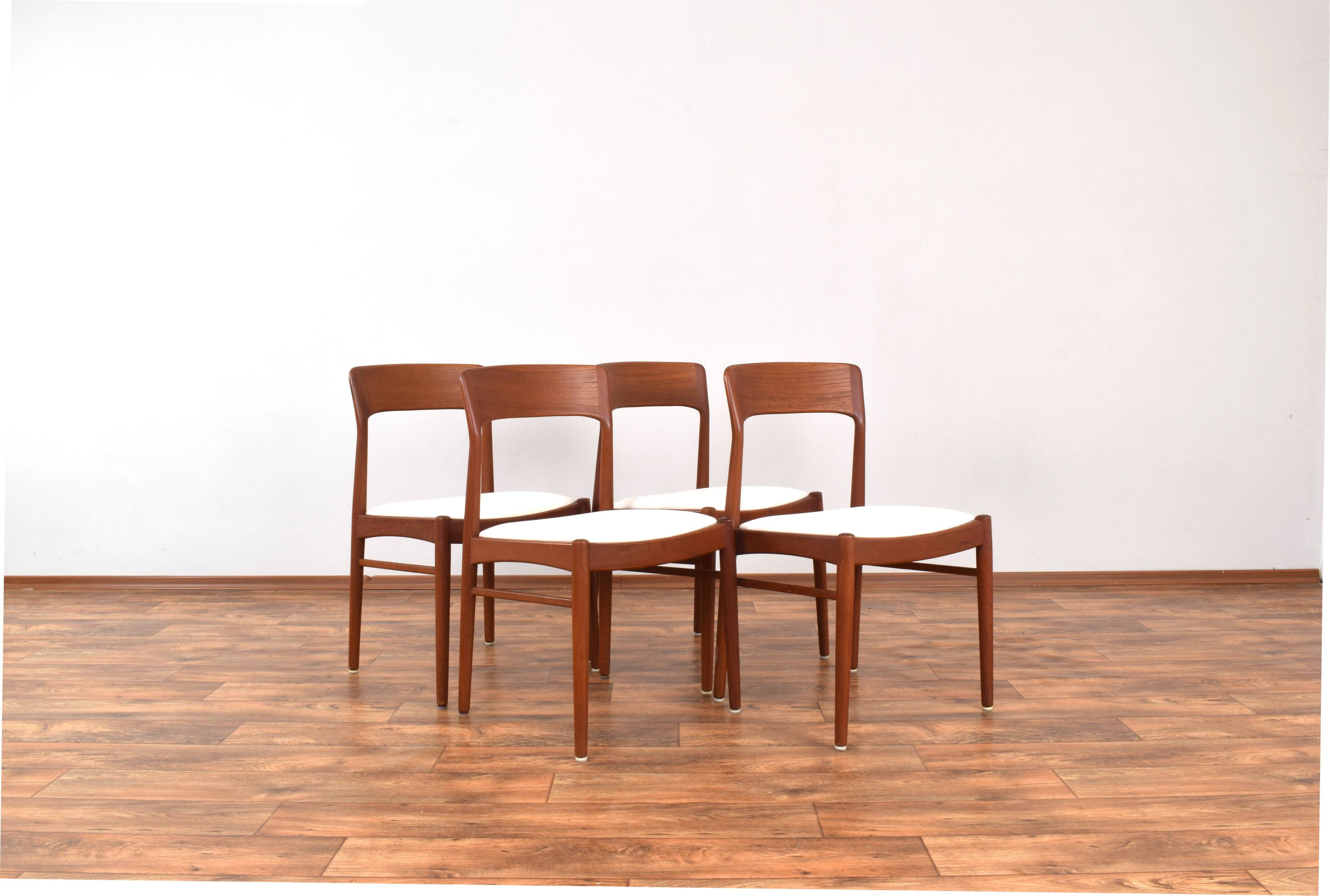 Danish Teak Dining Chairs by Henning Kjærnulf for Korup Stolefabrik, 1960s, Set of 4