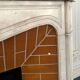 Louis XV style fireplace Model Pompadour White Carrara marble 20th century