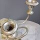 Bougeoir candélabre 3 bras argent plaqué, vintage