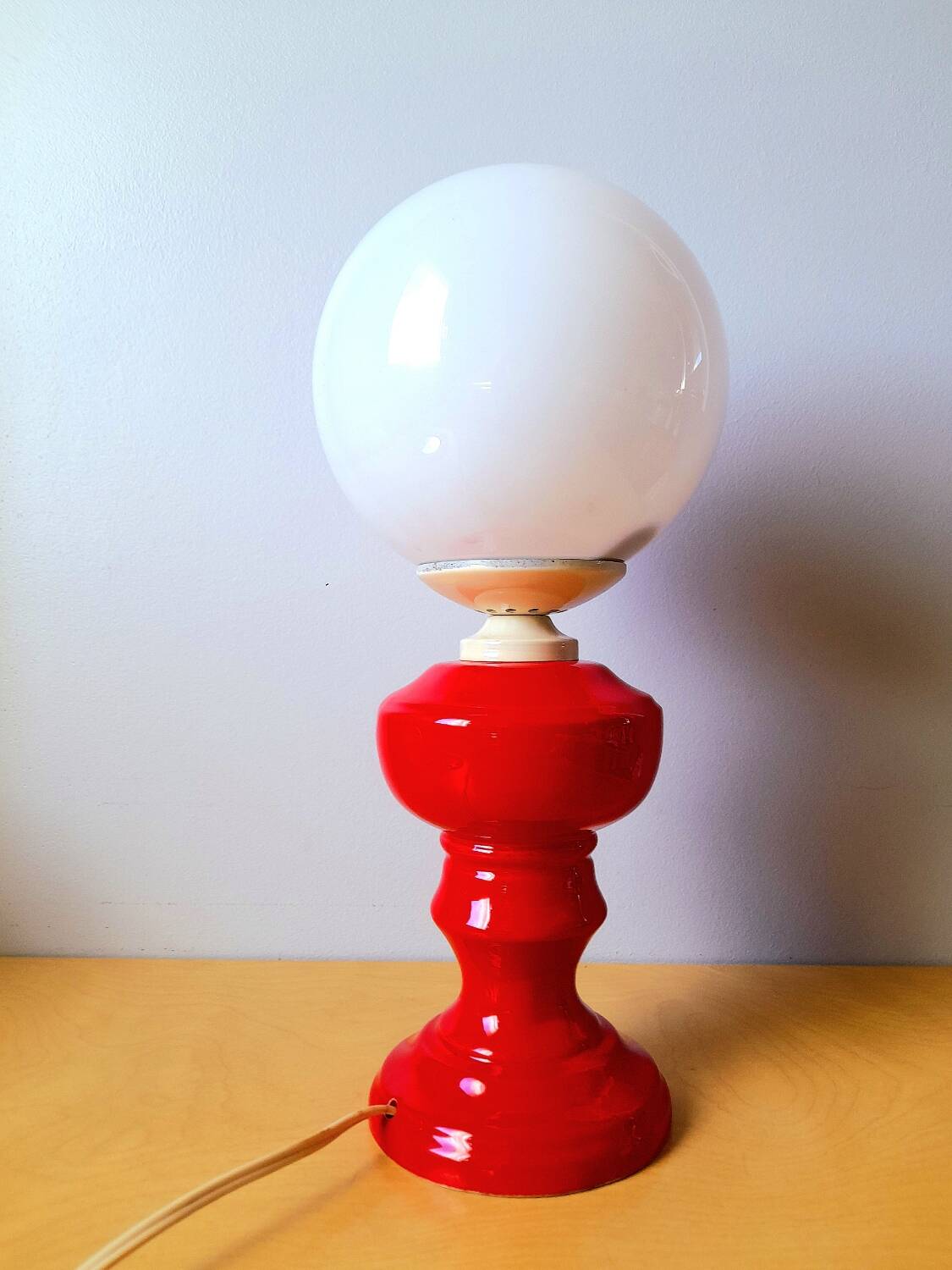 Ceramic and opaline lamp 1970.