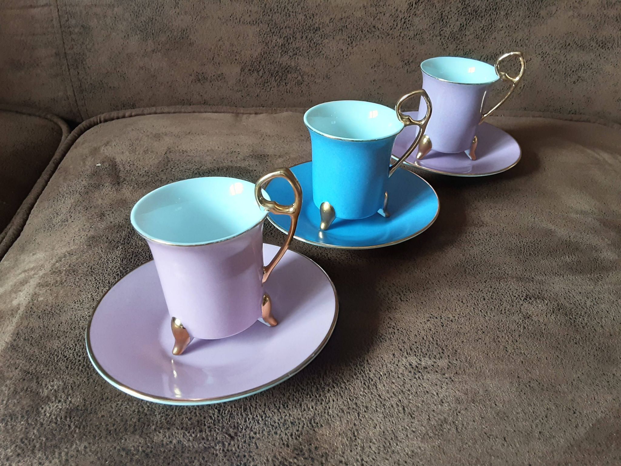 Lot de 3 tasses et soucoupes  Silea