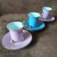 Set of 3 cups and saucers Silea