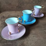Lot de 3 tasses et soucoupes  Silea
