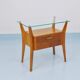 Gio Ponti bedside table in maple and walnut, La Permanente Mobili Cantù, 1940s
