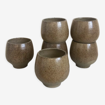 6 sandstone ball mugs