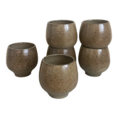 6 mugs boules en grès