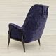 1960s, Swedish design, refurbished high-back armchair, vintage velour