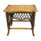 Vintage bamboo and rattan side table braided 1960