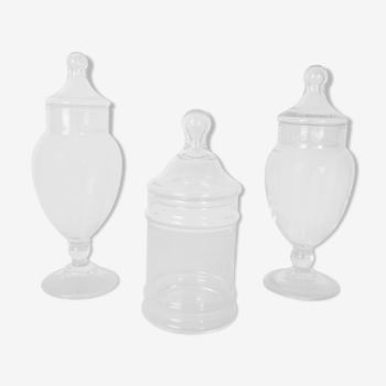 3 glass jars