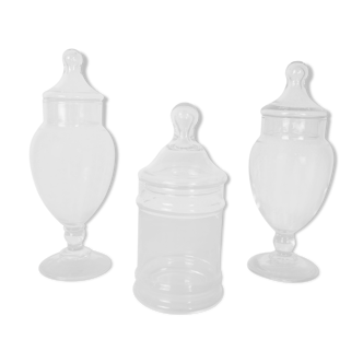 3 pots bocaux en verre