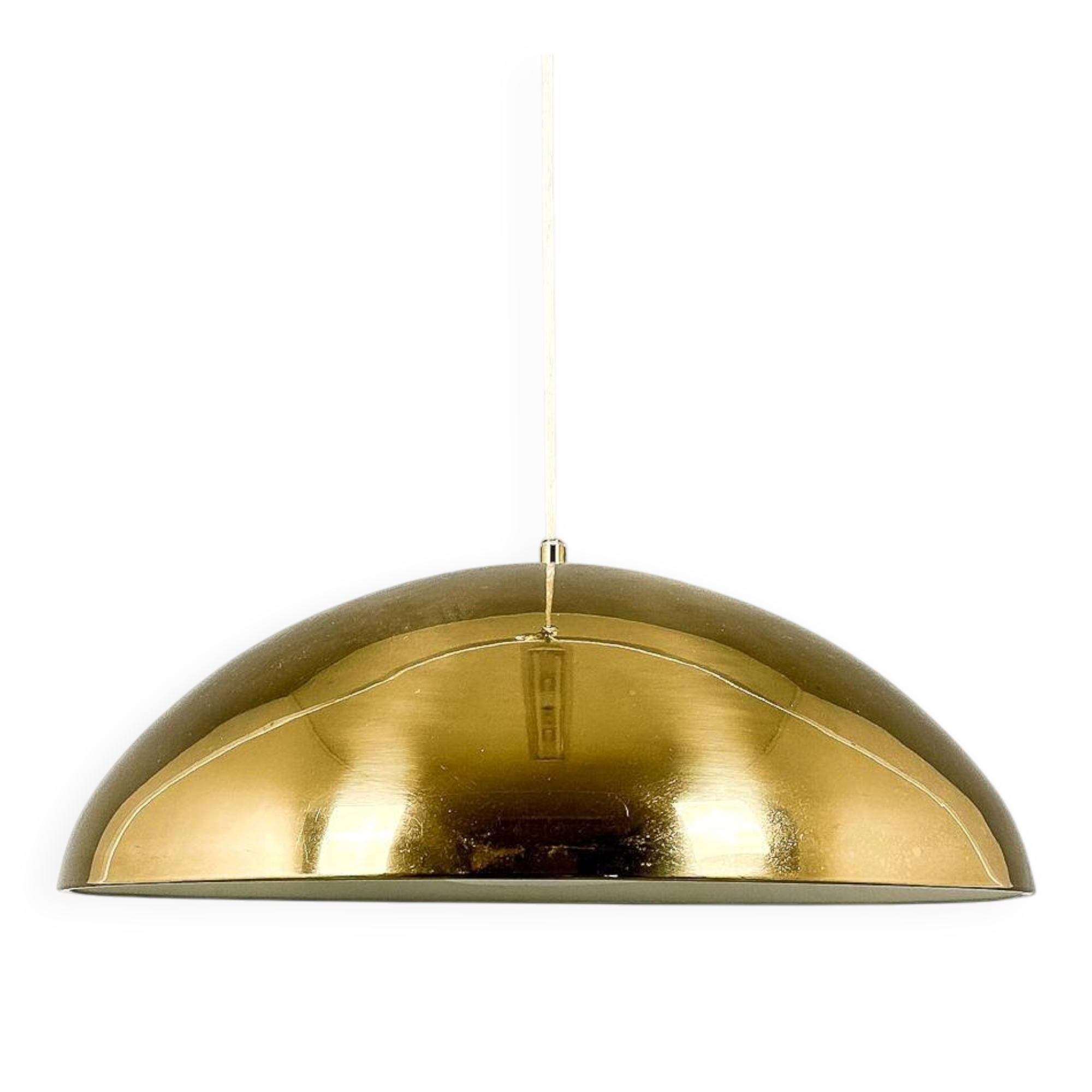 suspension laiton et opaline - Suède années 60-70