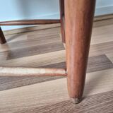 Vintage wooden and straw children's armchair