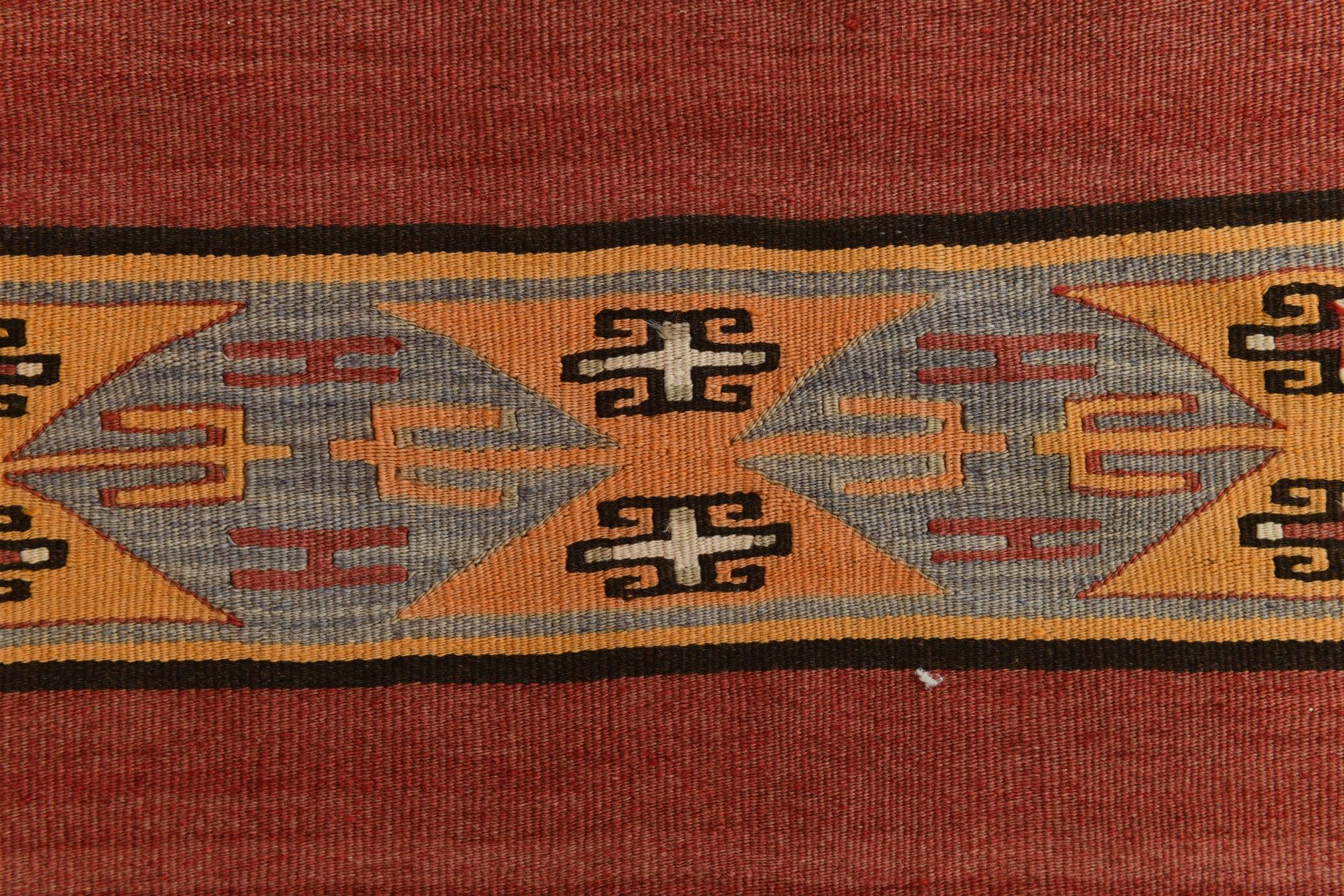 Tapis de couloir bohème 88 x 383 cm, tapis kilim turc, décoration rustique de ferme