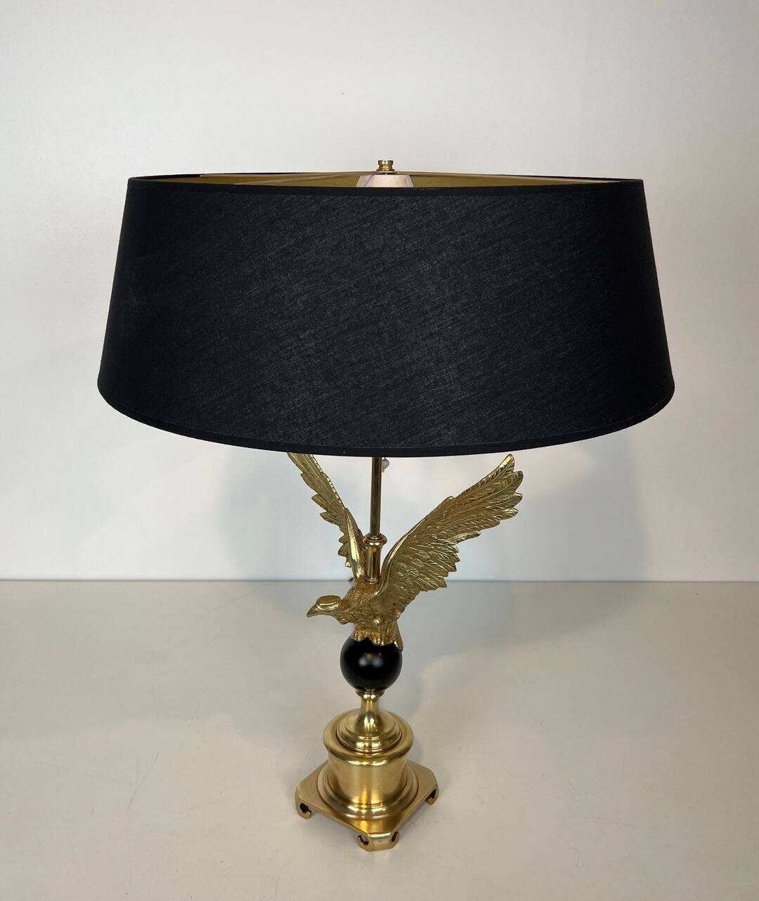 Royal Eagle Table Lamp in Bronze, in the Style of Maison Charles, Work
