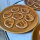 Set of 4 oyster / seafood plates Sarreguemines years 60-70