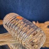 Antique crystal vase, floral pattern
