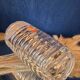 Antique crystal vase, floral pattern
