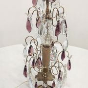 Lampe de table en bronze et cristal, France