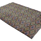 Modern Unique Rug, Turkish Oriental Handmade Boho Kilim Rug,for Kitchen,Bedroom 185 x 283 cm