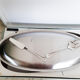 Vintage stainless steel fish dish, Guy Degrenne , with cutlery