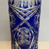 Bohemian cut glass vase