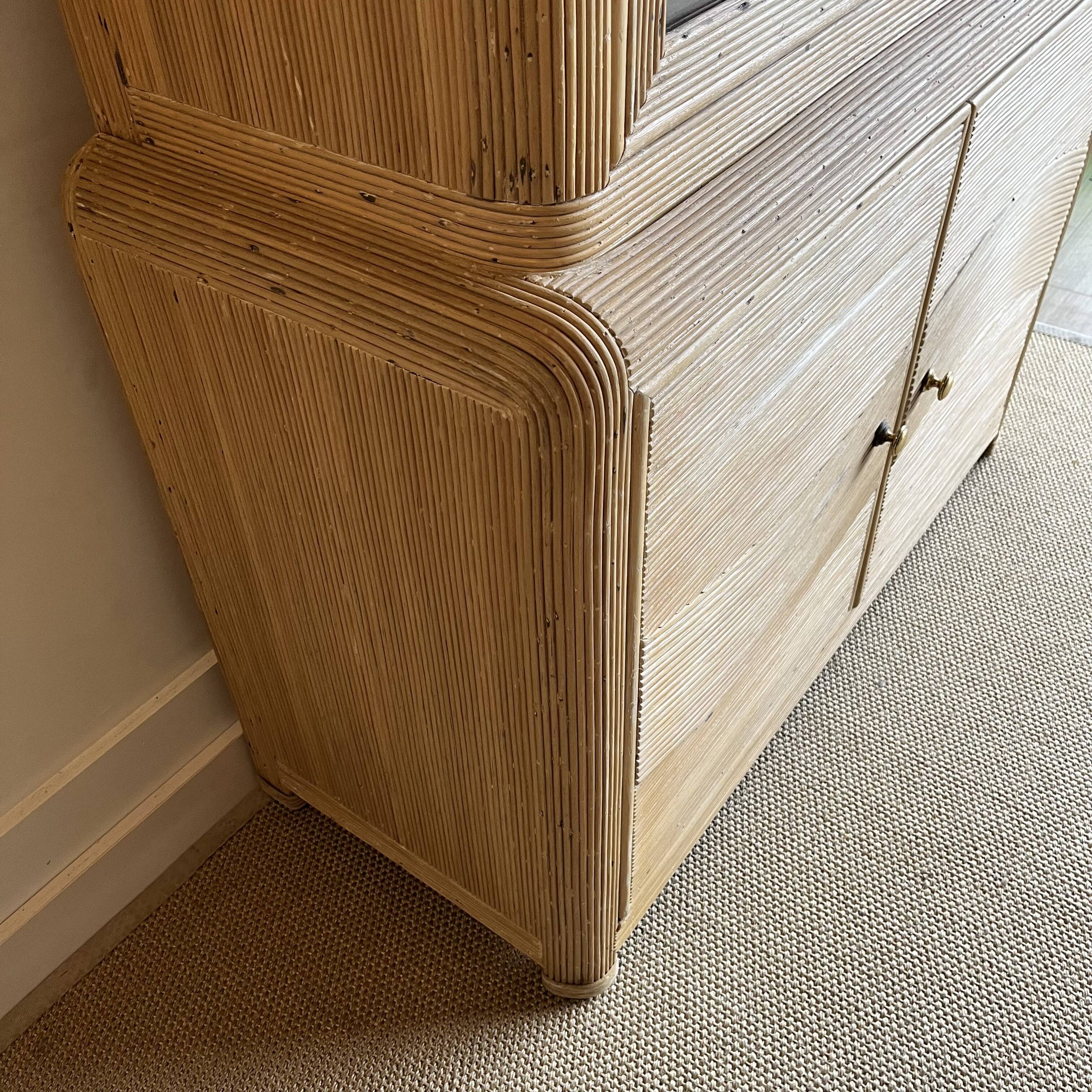 Showcase cabinet bamboo rattan Vivai del Sud