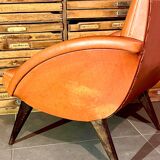 Caramel armchair from the 70s
