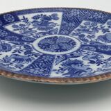 Pair of vintage japanese igezara plates decorated with floral and bird motifs
