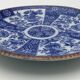 Pair of vintage japanese igezara plates decorated with floral and bird motifs
