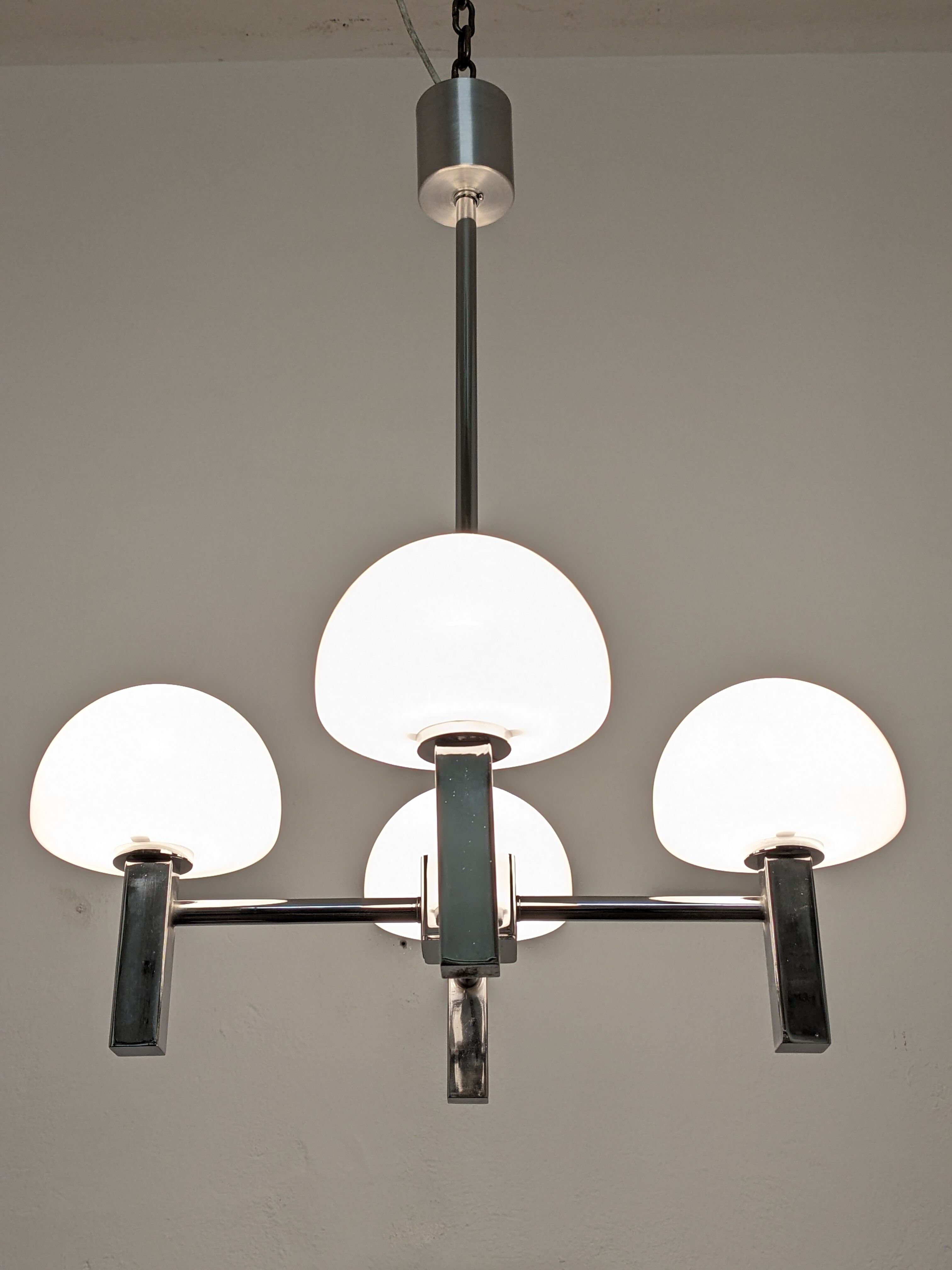 4-light space age chandelier from the 60s/70s
