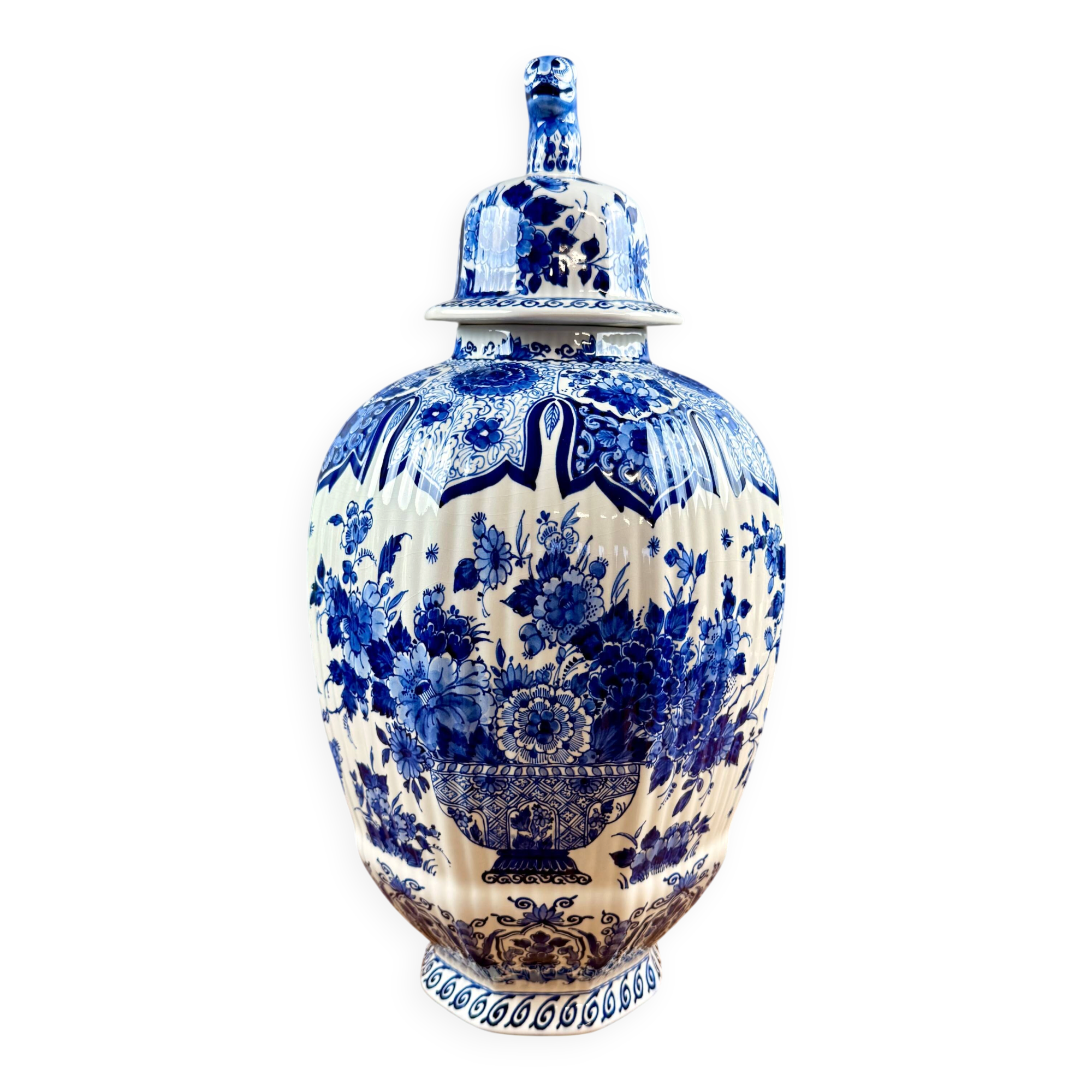 Delft potiche with lid – De Porceleyne Fles – blue decoration