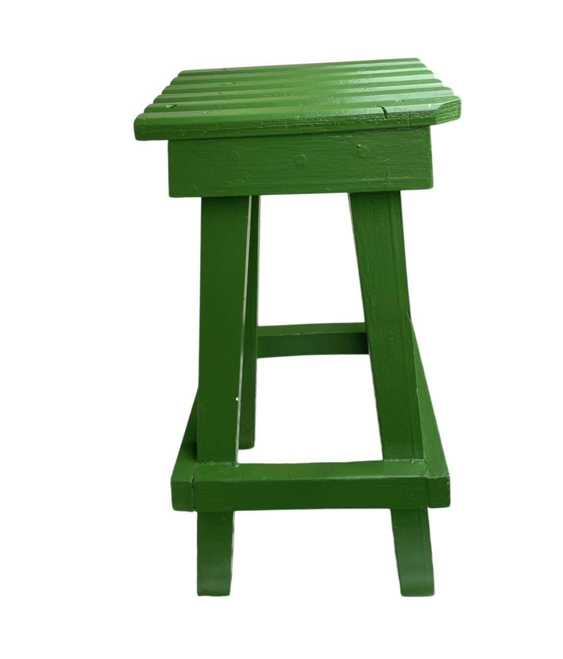 Painted wooden stool