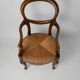 Vintage set of 2 Louis-Philippe armchairs from the 19th century, cherry wood chairs, hand-woven straw seats, antique Italian seat, elegant gift.