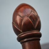 Spiral staircase for library made of mahogany wood