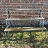 Metal shelf old plant holder