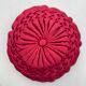 Coussin rond vintage plissé satiné