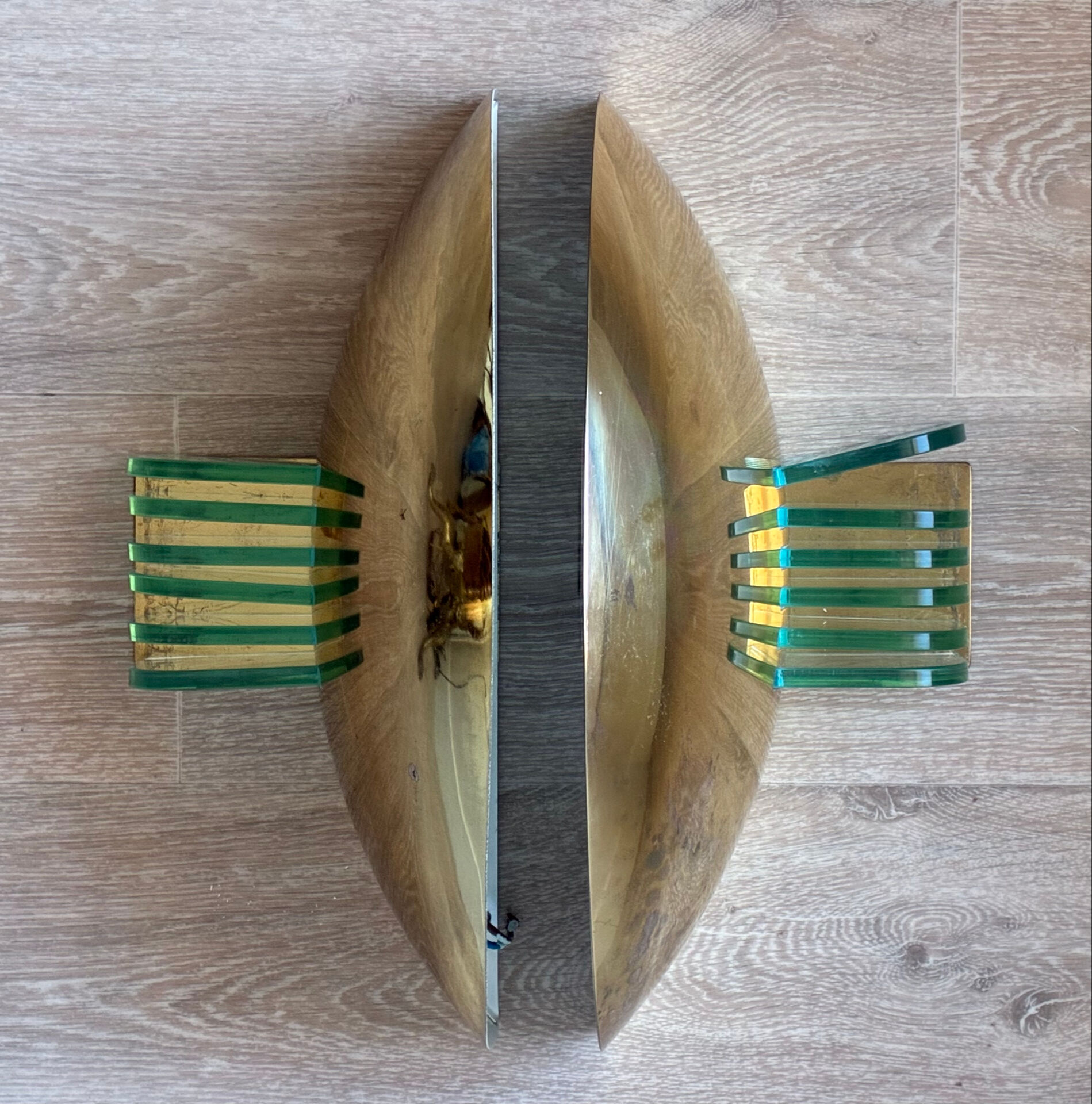 Vintage half-moon wall lights